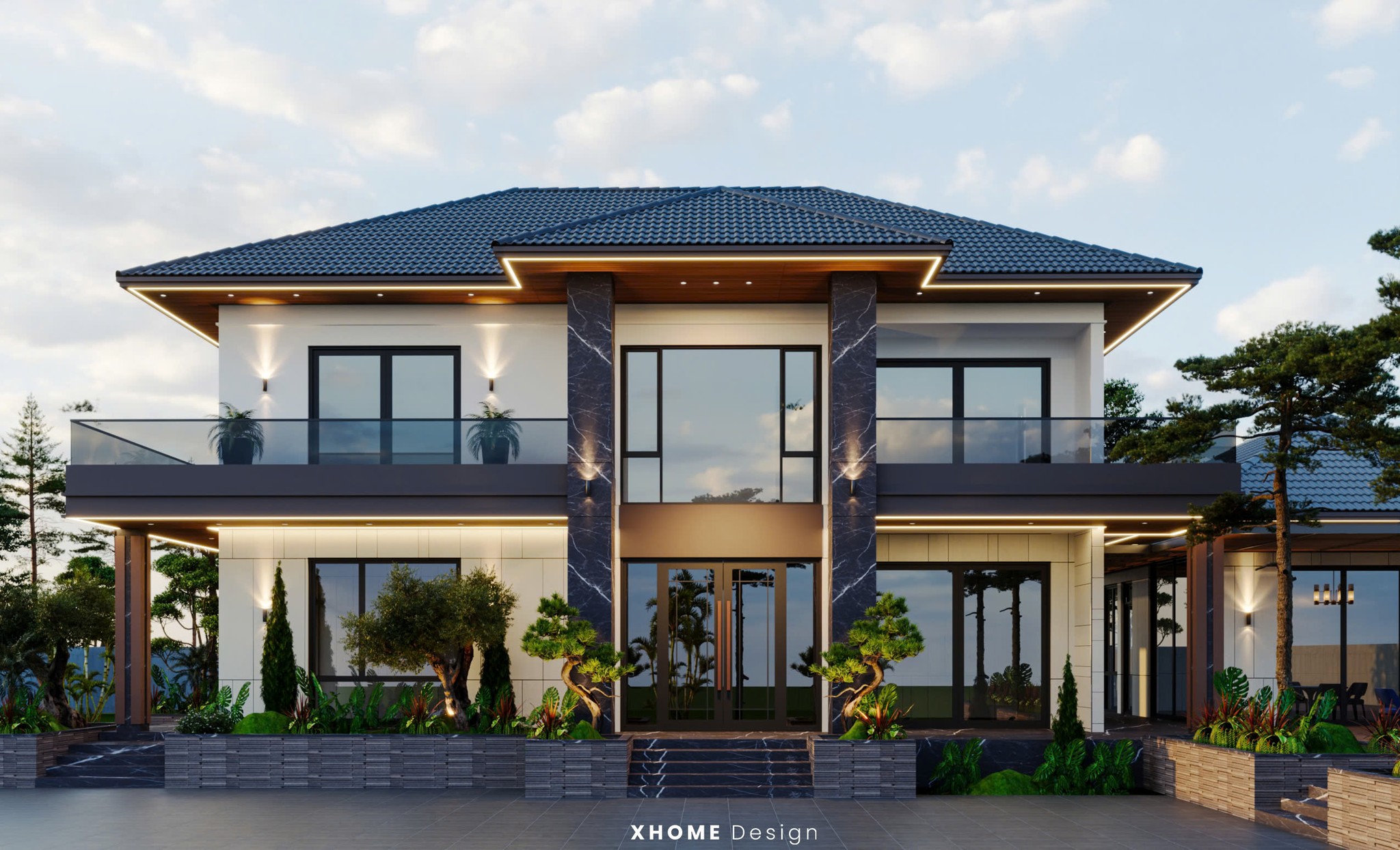 Biệt thự hiện đại mái Nhật